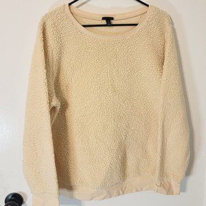 Torrid Fuzzy Cream Sweatshirt